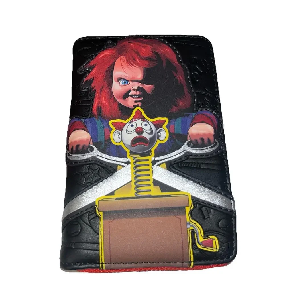 Loungefly Chucky Child's Play Jack-in-the-Box Scissors Zip Around Wallet NWT